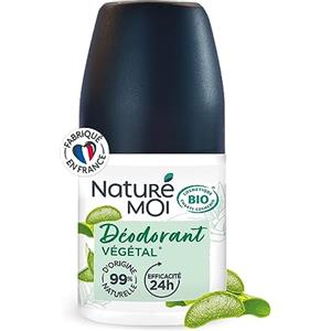 Naturé Moi - Deodorante roll-on - Efficienza 24 ore - Deodorante uomo con Aloe Vera Bio e Magnesio - Fragranza vegetale - 99% di origine naturale - 50 ml - Made in France