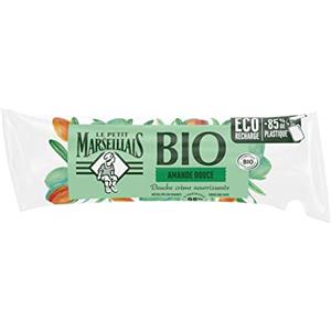 Le Petit Marseillais | Ricarica Crema Doccia Nutriente Biologico Mandorla Dolce (Berlingot da 250 ml) - Gel Doccia con 98% di ingredienti di origine naturale - Eco ricarica - 85% di plastica