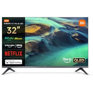 XIAOMI TV F Pro 32, 32 pollici (81 cm), QLED, Smart TV, Fire TV, Triple Tuner DVB-C/S/S2/T/T2,Dolby Audio, DTS Virtual:X, DTS-HD, Controllo Vocale Alexa, Compatibile con Apple AirPlay