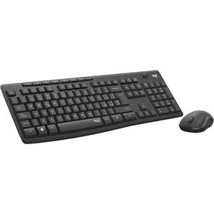 Logitech MK295 Silent Wireless Combo tastiera e mouse con tecnologia SilentTouch, tastierino numerico, tracciamento ottico avanzato, wireless senza ritardi, 90% di rumore in meno, ITA QWERTY - Nero