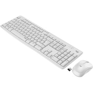 Logitech MK295 Kit Mouse e Tastiera Wireless, Layout ‎Francese Azerty, Bianco