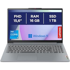 Lenovo IdeaPad Slim 3 Notebook 15,6" FHD (1920x1080), Intel Core i3-N305, RAM 8 GB, 512 GB SSD, Grafica Integrata, WiFi 6, Windows 11 Home - Arctic Grey
