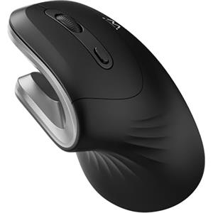 Ewent Mouse wireless ergonomico, EW3154, mouse ottico con 6 tasti e interruttore On/Off, 3 DPI regolabili, ricevitore USB, mouse per PC, laptop, iPad, Windows, Android, Mac.