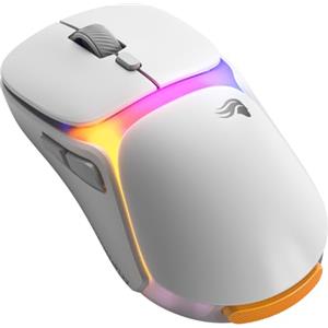 GLORIOUS Gaming - Model O3 mouse da gaming wireless: batterie sostituibili InfinitePlay, polling da 8k, switch ottici da 130 milioni di clic, ultraleggero (66 g), sensore ottico 30K DPI, RGB - Bianco