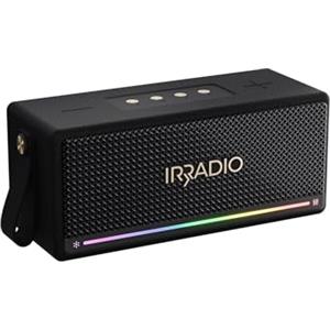 IRRADIO IR-M6 Classic, Cassa Bluetooth portatile, 40W, Doppio Woofer e Tweeter, Grado di impermeabilizzazione IPX7, Illuminazione LED RGB, Funzione True Wireless Stereo, Compatibile formati MP3 e WA