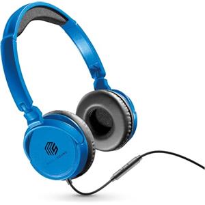 Music Sound / HEADBAND filo Basic/Cuffie on ear pieghevoli con filo e microfono - Jack 3.5 mm - Colore Blu, One Size