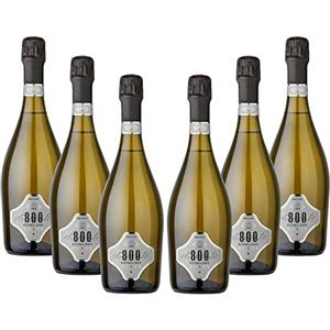 Arione 800 | Spumante Cuvèe Extra Dry, Confezione da 6 Bottiglie da 750 ml