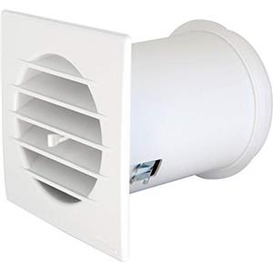 La Ventilazione ACQ10CB Aircontrol Griglia Quadra con Valvola Termostatica per Clima Mite 126x126 mm, Bianco