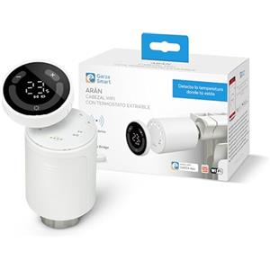 Garza - Set di testine Duo per radiatore + sensore portatile, valvola termostatica, controllo app e voce (Alexa e Google Home), modalità manuale/automatico.Necessario dispositivo Bridge/HUB ZigBee 3.0