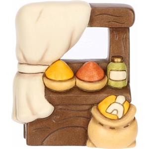 THUN, Banco delle Spezie in Ceramica di Alta Qualità, Collezione Presepe Classico, Statuine per Presepe di Natale da Collezione, 5,4 x 4,3 x 7,9 cm