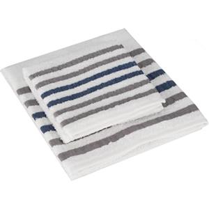 Gabel - Asciugamano con Ospite Onde| Cotone idrofilo massima assorbenza | Made in Italy| Variante colore Bianco