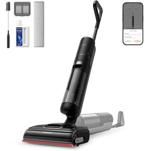 DREAME H15 Pro Aspirapolvere Lavapavimenti, Braccio robotico AI DescendReach GapFree, Aspirazione da 21.000 Pa, 0 grovigli, Lavaggio spazzola a immersione a 100 °C, Asciugatura in 5 min a 90°C