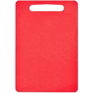 Chef Aid Tagliere grande in poliestere rosso, superficie antiscivolo multiuso, facile da pulire e lavabile in lavastoviglie con manico, 40 x 30 cm. Altri colori disponibili.