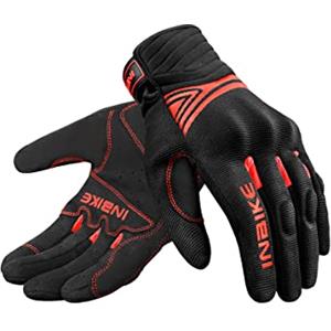 INBIKE Guanti da Moto Uomo Estivi CE 1 KP Omologati Guanti Moto Donna Impermeabili per ATV BMX MTB Bicicletta, Scooter, Arrampicata, Motocross Unisex