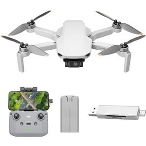 DJI Mini 4K Bundle, Drone con Fotocamera 4K HD, Meno di 249 g, Stabilizzatore 3 Assi, Trasmissione Video 10 km, Return Automatico, Resistenza al Vento, 31 Min di Volo