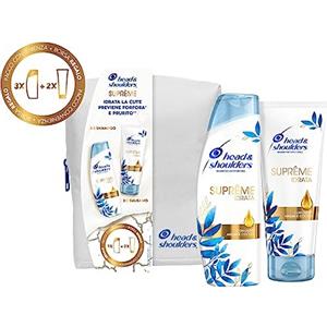 Head & Shoulders Antiforfora Suprême Shampoo e Balsamo Set Con Olio di Argan e Cocco, Capelli Secchi, 3x225ml + 2x225ml Balsamo, Idea Regalo Donna