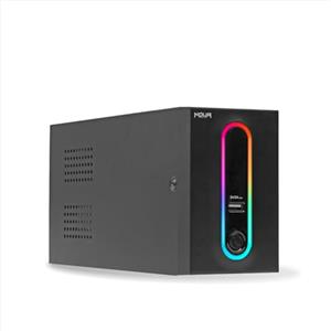 Noua Zeus 1200VA RGB Gruppo di Continuità per Computer PC UPS Line Interactive 1200VA / 720 Watt, AVR, 4 Uscite Schuko, Porta di Ricarica USB 5V/2A