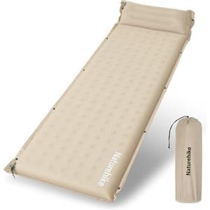 Naturehike Materasso ad aria autogonfiante con cuscino, leggero, per attività all'aperto e viaggi, gonfiabile e comodo