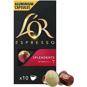 Marcilla Caffè L'OR Espresso Splendente - Intensità 7 - Capsule in Alluminio compatibili con macchine Nespresso®* Confezione da 10 capsule [52g]