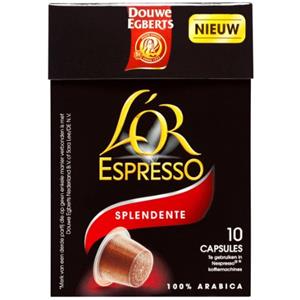 L'Or Espresso Douwe Egberts L´OR Espresso Splendente, 10 Capsule Nespresso Compatibili