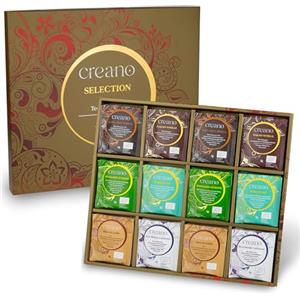 Creano Set Regalo Tè Biologico - 48 Bustine in 6 Varietà da Sogno, Tè Verde, Bianco, Nero e Oolong - 96 g - NUOVO 2024*