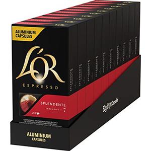 L'OR Espresso - Splendente intensità 7- 100 capsule alluminio compatibili Nespresso (10 confezioni da 10 capsule)
