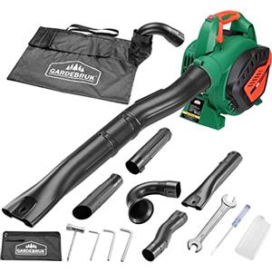 Gardebruk Monzana Soffiatore 3in1 a Benzina 7000 rpm Sacco 45L Attrezzi Aspiratore Trituratore Aspirafoglie Verde