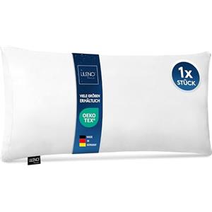 LILENO HOME Cuscino in microfibra 40 x 80 cm (imbottitura 450 g), lavabile fino a 95 gradi con cerniera, cuscino 40 x 80 cm come imbottitura per cuscino da letto, cuscino decorativo