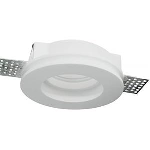 Zeitnet Inc. Porta faretto tondo gesso incasso scomparsa foro 10cm supporto lampada LED GU10 portalampada in ceramica GU10 INCLUSO