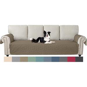 Ystyle Copridivano 4 Posti Con Braccioli, Natalizio Copri Divano Antigraffio Per Gatto, Copridivano Impermeabile Per Animali, Copridivani Senza Schienale, Copri Divani Trapuntato, Caffè Chiaro