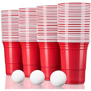 TRESKO® Bicchieri di plastica usa e getta per feste | stile americano | ideali per beer pong | 470 ml | confezione da 250 pezzi