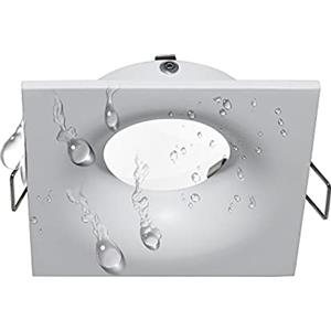 Planetitaly Porta faretto bianco quadrato IP65 box doccia bagno turco sauna incasso 70mm supporto luci LED GU10 MR16 GU5.3