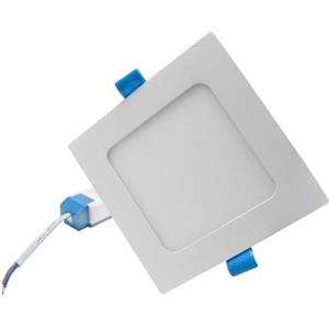 Planetitaly Pannello LED Quadrato da Incasso per Cartongesso, 6W 480LM Luci da Soffitto Interno, Regolazione della Tenmperatura Luce CCT da 3000K a 6500K, Faretto led incasso Ultrasottili 20mm, Foro Ø100mm