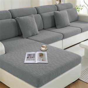 Ystyle Copricuscini Divano Elasticizzato, Copricuscini Per Divani Antigraffio, Copridivano Cuscini Natalizio, Copri Cuscino Divano, Universale Copri Seduta Divano (1 Posto, Grigio Chiaro)