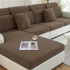 Ystyle Copricuscini Divano Elasticizzato, Copricuscini Per Divani Antigraffio, Copridivano Cuscini Natalizio Separati, Copri Cuscino Divano, Universale Copri Seduta Divano (1 Posto, Marrone)