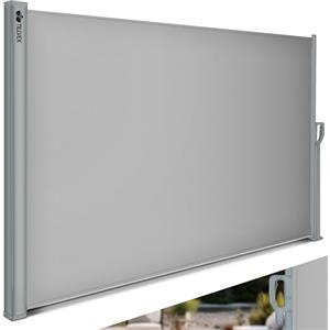 tillvex® Tenda da sole laterale, 160 x 300 cm, estensibile e opaca, frangivista per balcone, giardino e terrazza, tenda avvolgibile laterale con supporto a parete, protezione solare in acciaio inox,