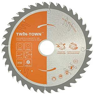 TWIN-TOWN - Lama per Sega Circolare HM 190 x 30 mm, 40denti, Ideale per legno da costruzione, compensato sciolto, piastre in fibra di legno per sega circolare e sega circolare a batteria