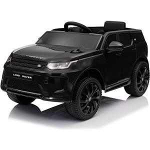 Baroni Toys Macchina Elettrica per Bambini Land Rover Range Rover Baby car Elettrica Full Optional Nera, Auto Telecomandata con Sedile e Porte Apribili, Doppio Motore 12V, Carico fino a 25 Kg