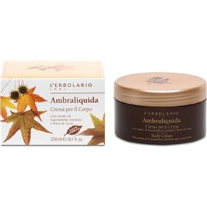 L'Erbolario Ambraliquida Crema Corpo 250 ml - Emolliente e Idratante con Burro di Pistacchio e Estratto di Liquidambar