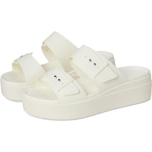 Crocs Brooklyn Buckle Low Wedge, Sandali Donna, Chalk, 42/43 EU