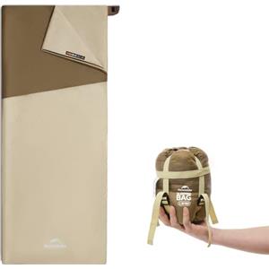 Naturehike Sacco a pelo in Cotone per Adulti e Bambini 3-4 Stagioni Leggero Impermeabile da Campeggio Attrezzatura per Dormire (Marrone scuro/marrone chiaro-L)