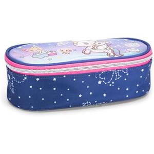 Franco Cosimo Panini TOKIDOKI - Astuccio Scuola Ufficiale Tokidoki, Astuccio Bambina Ovale, Ideale per Riporre la Cancelleria, con Divisorio Interno e Passanti Elastici, Pratica Chiusura a Zip, 22x7Hx9,5 cm