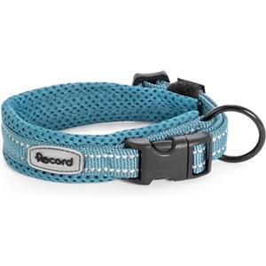 Record - Collare Cane Ande - Realizzato in Nylon Resistente - Dettagli Catarifrangenti - Clip di Chiusura in Plastica - Colore Blu - Taglia S - 2 cm - Circonferenza 35-40 cm