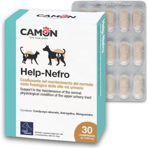CAMON | Help-Nefro, Supporto per Insufficienza Renale e Vie Urinarie Cani e Gatti, Formato da 30 Compresse