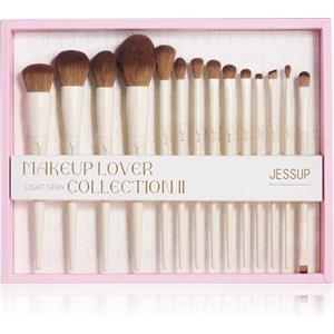 Jessup Pennelli trucco Pennelli Make Up 14 pezzi pennelli sintetici di alta qualità contouring correttore fondotinta ombretto sfumatura cipria fard Confezione regalo T329-G