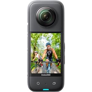 Insta360 X3, Action cam a 360° impermeabile con adesivi, sensore da 1/2", 360° 5.7K, foto a 360° a 72 MP, stabilizzazione, touchscreen da 2,29", feedback vibrazioni, editing con IA, live streaming