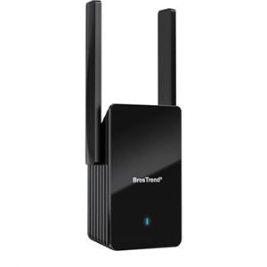 BrosTrend WiFi 6 AX3000 Ripetitore WiFi Potente per Casa Copre fino 204 ㎡, Dual Band Wi-Fi Extender con 1 Porta Gigabit Ethernet, Range Amplificatore Wi-Fi Potente Compatibile con Tutti i Box Internet