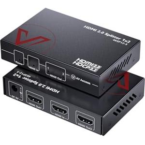 v AV Access AV Access 1 in 2 Out UHD 4K@60Hz 1080p@120Hz Splitter HDMI 2.0 con downscaling automatico, 18 Gbps a latenza zero, splitter HDMI 1×2 4K con HDR10 e 3D, HDCP 2.2, gestione EDID automatica