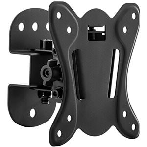 deleyCON Universal Supporto a Muro per TV & Monitor - 13" - 27" Pollici (33cm - 69cm) - Fino a 20Kg & VESA 100x100mm - Inclinabile + Orientabile - Distanza dal Muro Solo 75mm