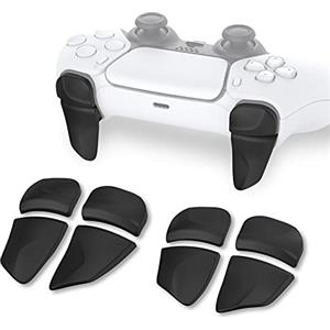 PlayVital Trigger Estensione per ps5/Edge Controller Joystick,BLADE Tasti L1 L2 R1 R2 Grilletto Lungo per PS Portal Remote Player,2 Paia,Nero